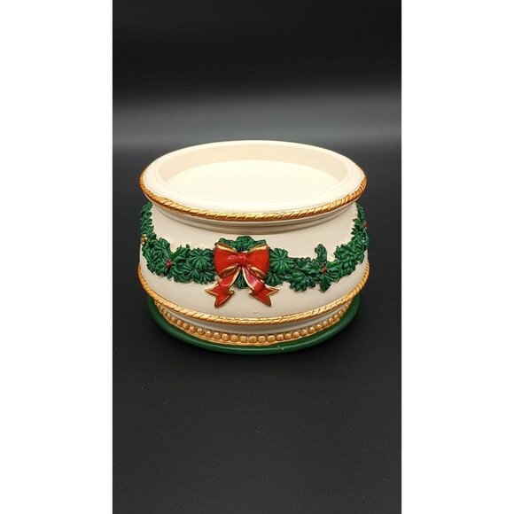 San Francisco Music Box Christmas Holiday Treasures Musical Jar Candle Holder - Picture 2 of 16